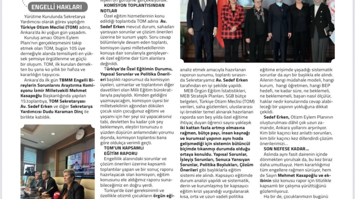 Komisyon Toplantısından Notlar