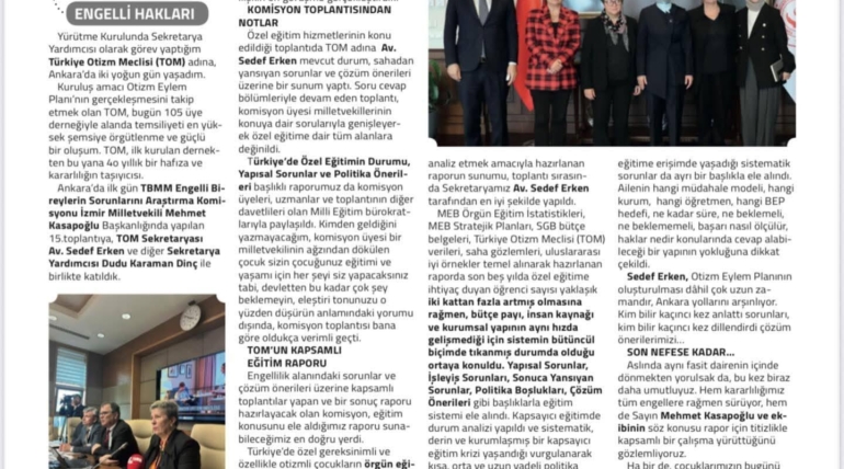 Komisyon Toplantısından Notlar