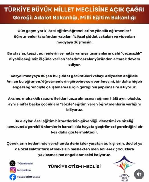 TBMM YE AÇIK ÇAĞRIMIZDIR